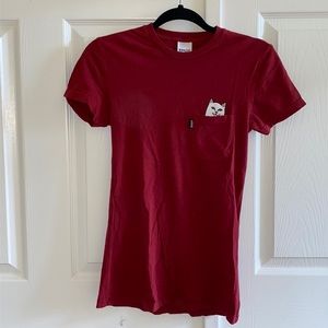NWOT UO Ripndip Red Classic Cat T-Shirt